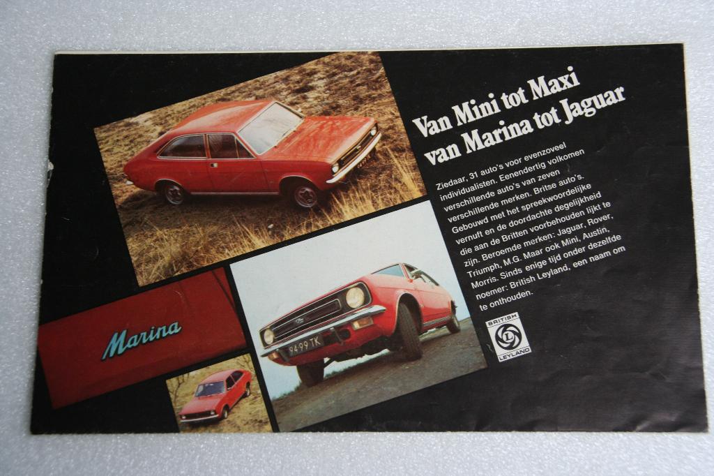 Folder Morris modellenprogramma (1973) (1, Ophalen of Verzenden, Nieuw, Overige merken