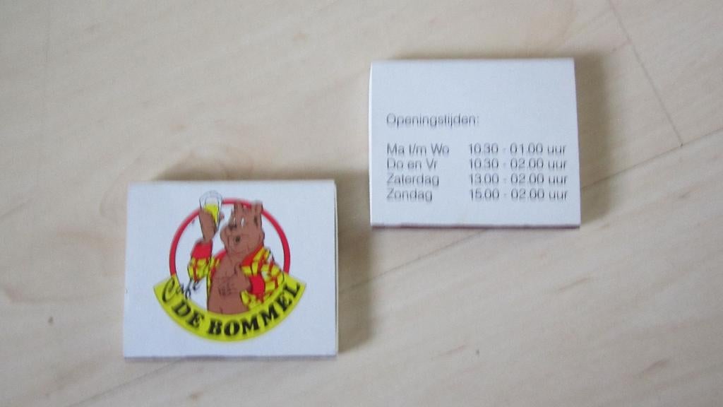 Cafe Bommel lucifersdoosjes ( Tom Poes, Ollie.B.Bommel), Verzamelen, Ophalen of Verzenden, Olivier B, Bommel en Tom Poes, Nieuw