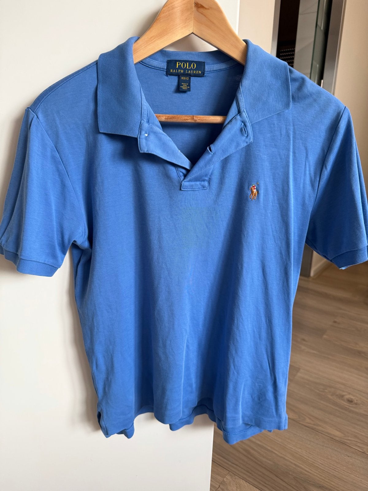 Polo Ralph Lauren Poloshirt - Blauw - Maat M (10-12), Ophalen of Verzenden