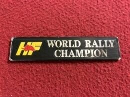 Lancia ”HF World Rally Champion” embleem, Gebruikt, -, -, Ophalen of Verzenden