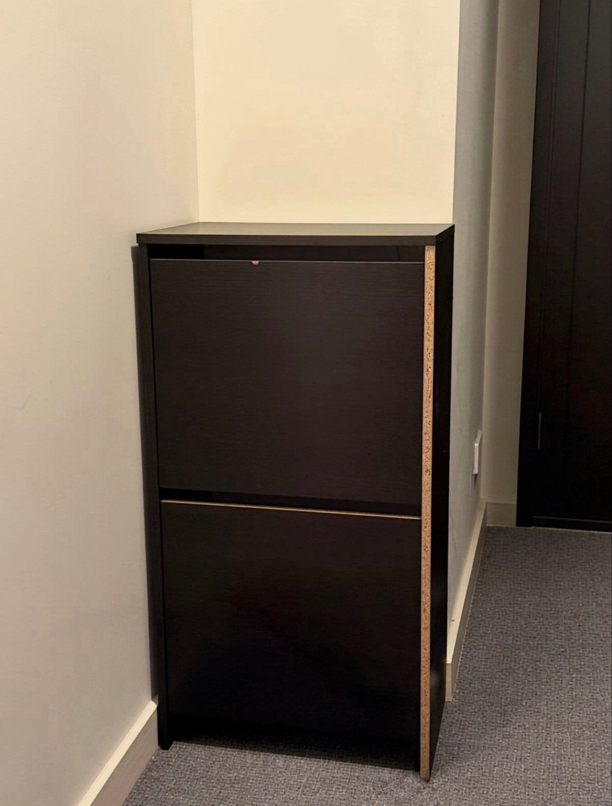 IKEA BISSA Schoenenkast Zwart - Ruimtebesparend, Ophalen, Gebruikt