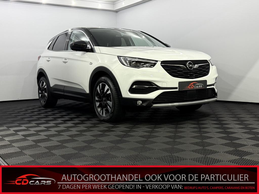 Opel Grandland X 1.2 Turbo Business Executive Half leder, Ca, Gebruikt, 1199 cc, Leder en Stof, Wit