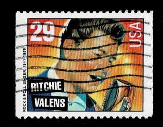 postzegel 2164 USA Ritchie Valens, Ophalen of Verzenden, Gestempeld, Noord-Amerika