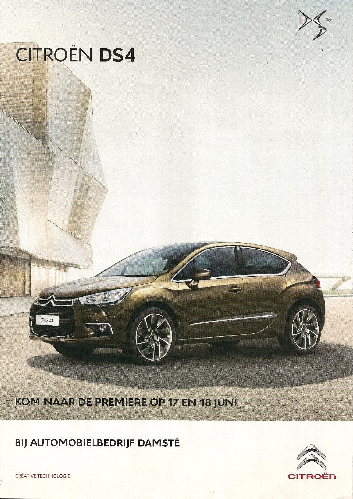 Reclamefolder Garage Damsté Citroën, mei 2011, Ophalen of Verzenden, Nieuw, Citroën