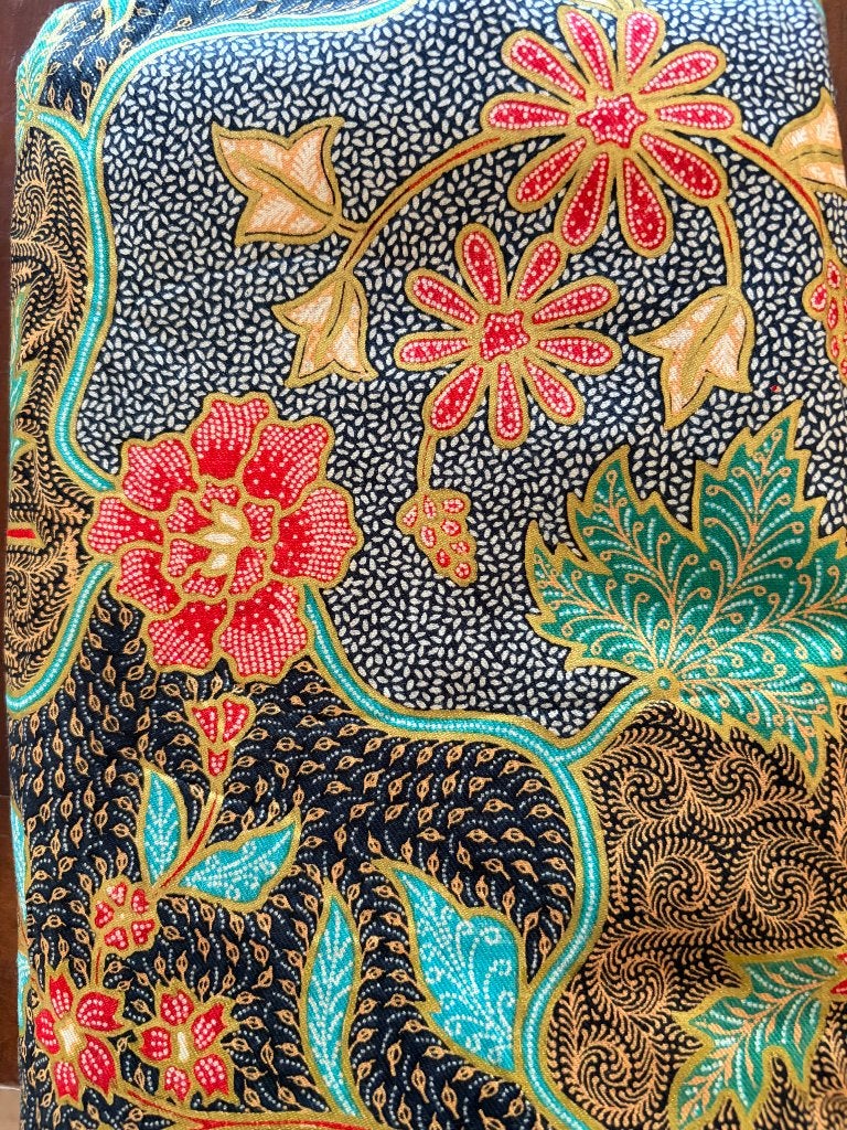 Batik stof, Meerkleurig, Ophalen of Verzenden, 30 tot 120 cm, Katoen
