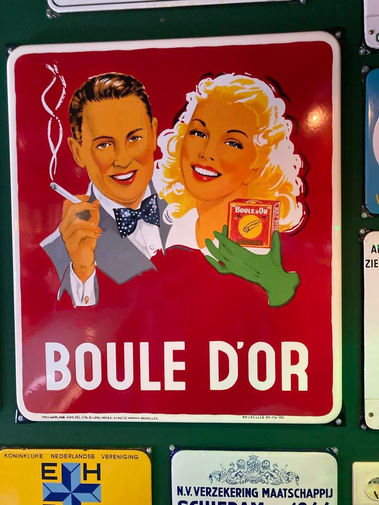 Replica Emaille Bord Boule d'Or 1951 - Nieuwstaat, Ophalen