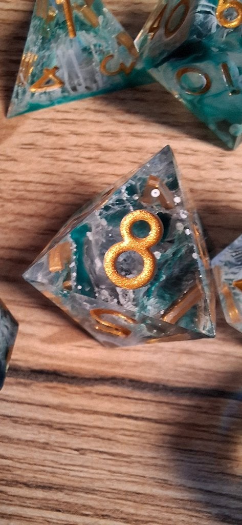 Sharp Edge D&D Dobbelstenen Set Oceaan Storm, Onbekend, Ophalen of Verzenden, Onbekend, Onbekend