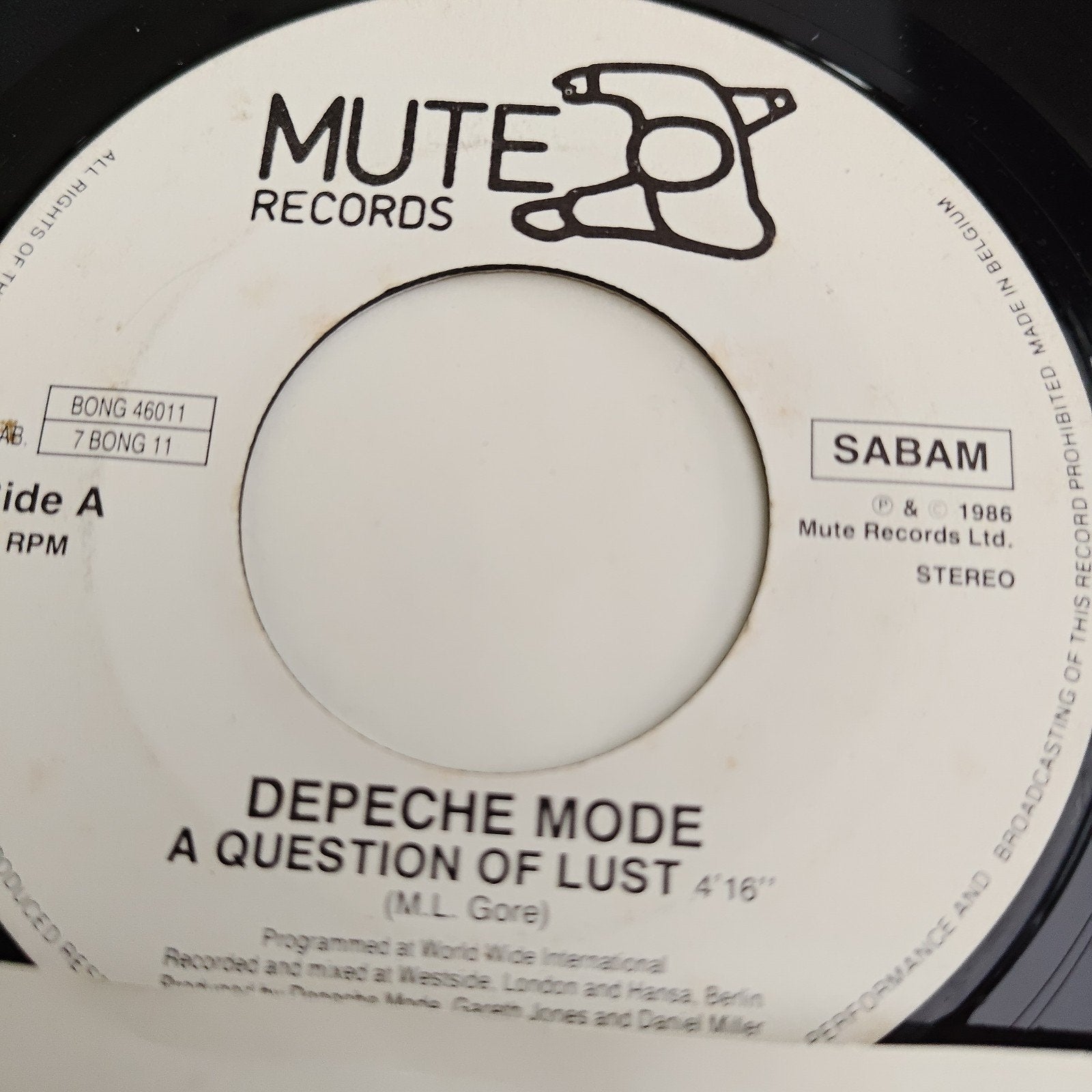 Depeche Mode - A Question of Lust (1986) 7 inch vinyl, Gebruikt, Originele persing, 7 inch, Ophalen of Verzenden