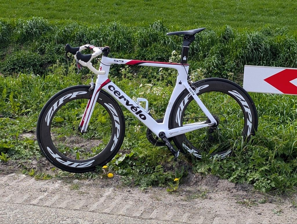 Cervélo S5 Carbon Racefiets - SRAM Red, Zipp 808, Maat 58, Fietsen en Brommers, Overige merken, 28 inch, Carbon, Ophalen of Verzenden