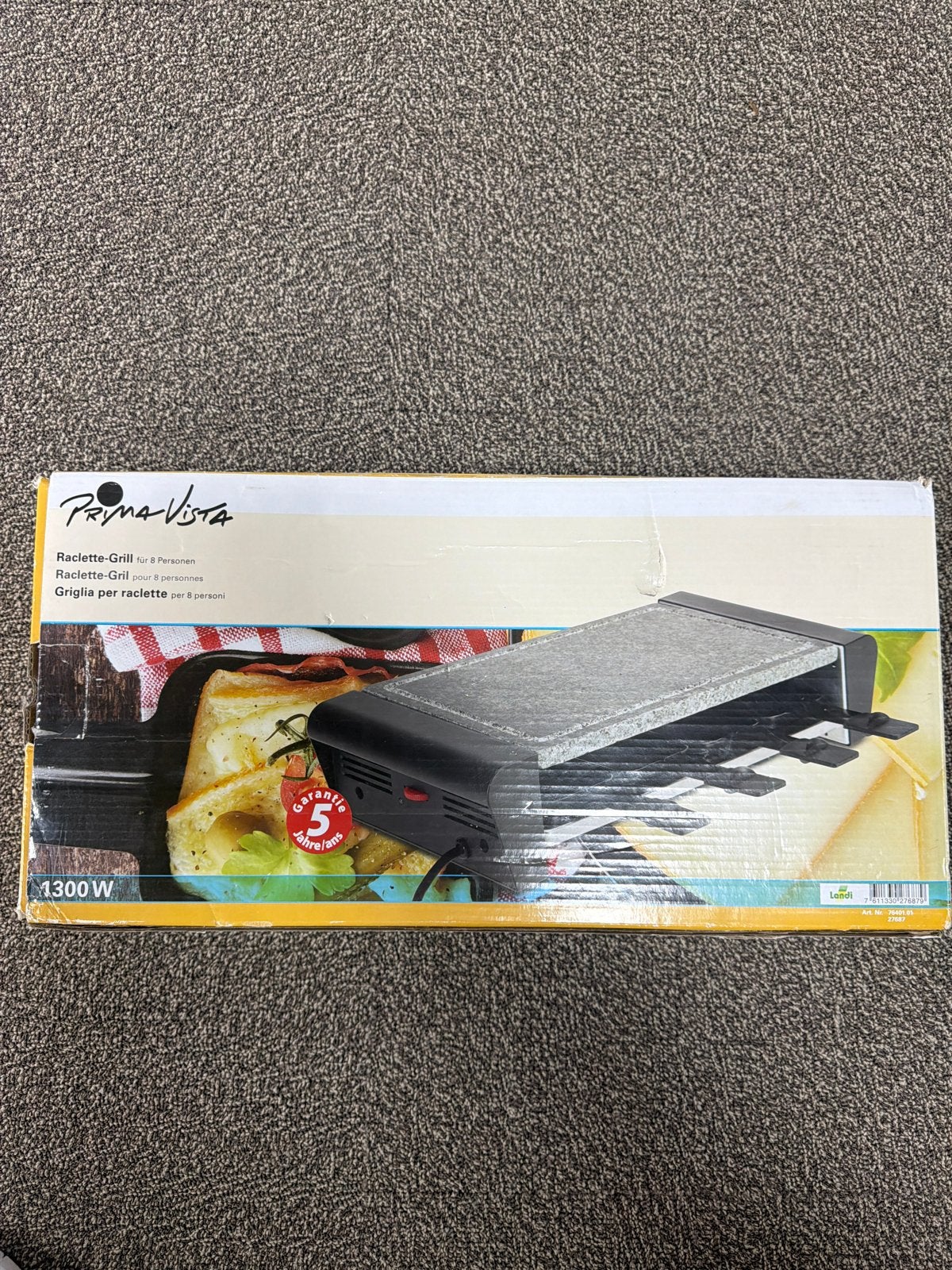 Prima Vista Raclette-Grill 8 Personen 1300W gourmet, Ophalen of Verzenden, Nieuw, 8 personen of meer