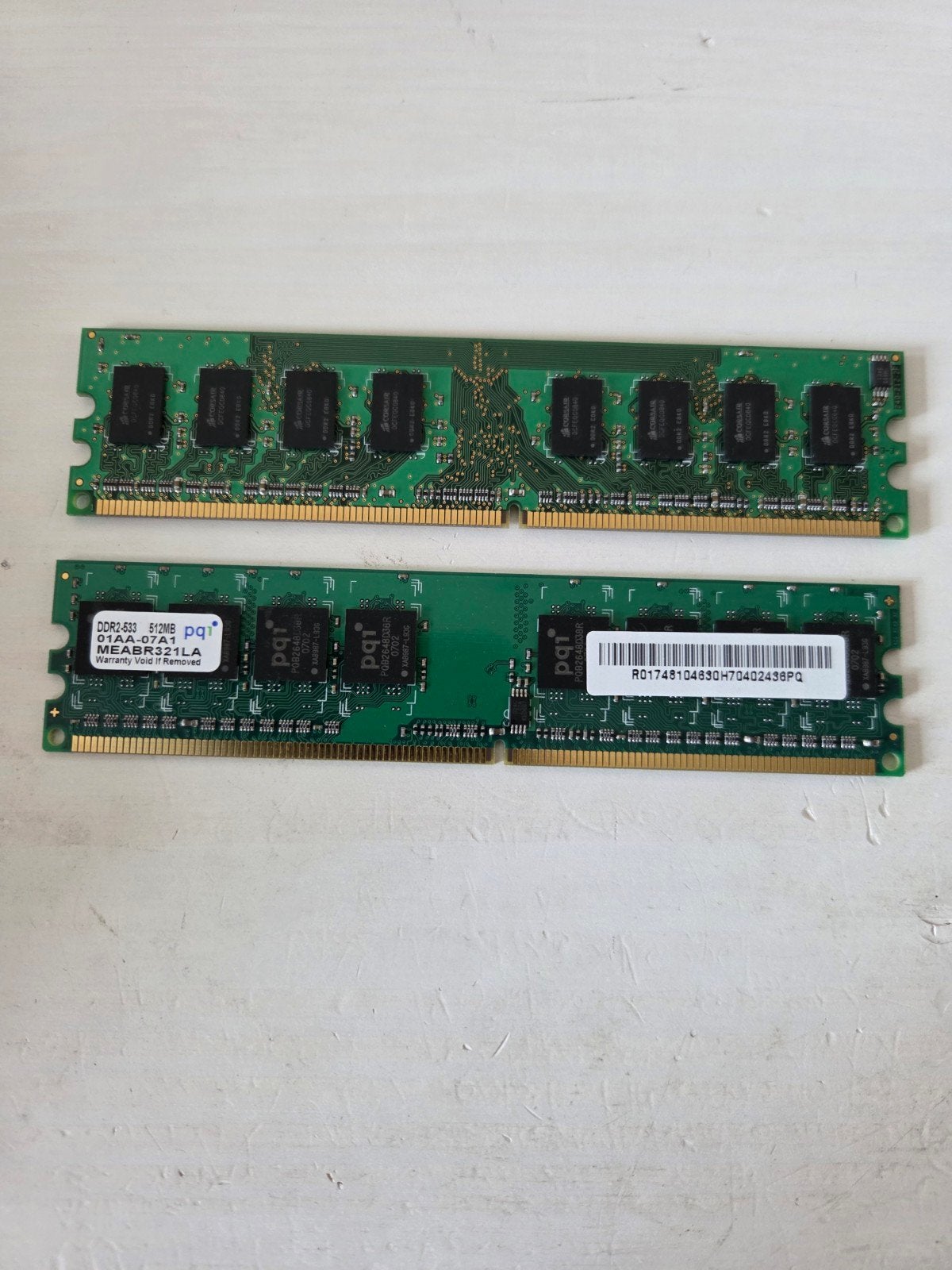 2x 512MB DDR2 RAM Geheugen voor Desktop, Ophalen of Verzenden, DDR2, Desktop, Gebruikt