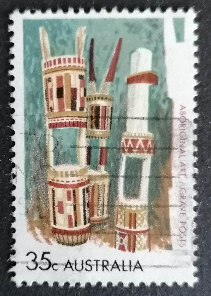AUSTRALIË - kunst v.d. Aboriginals 1971, Verzenden, Gestempeld