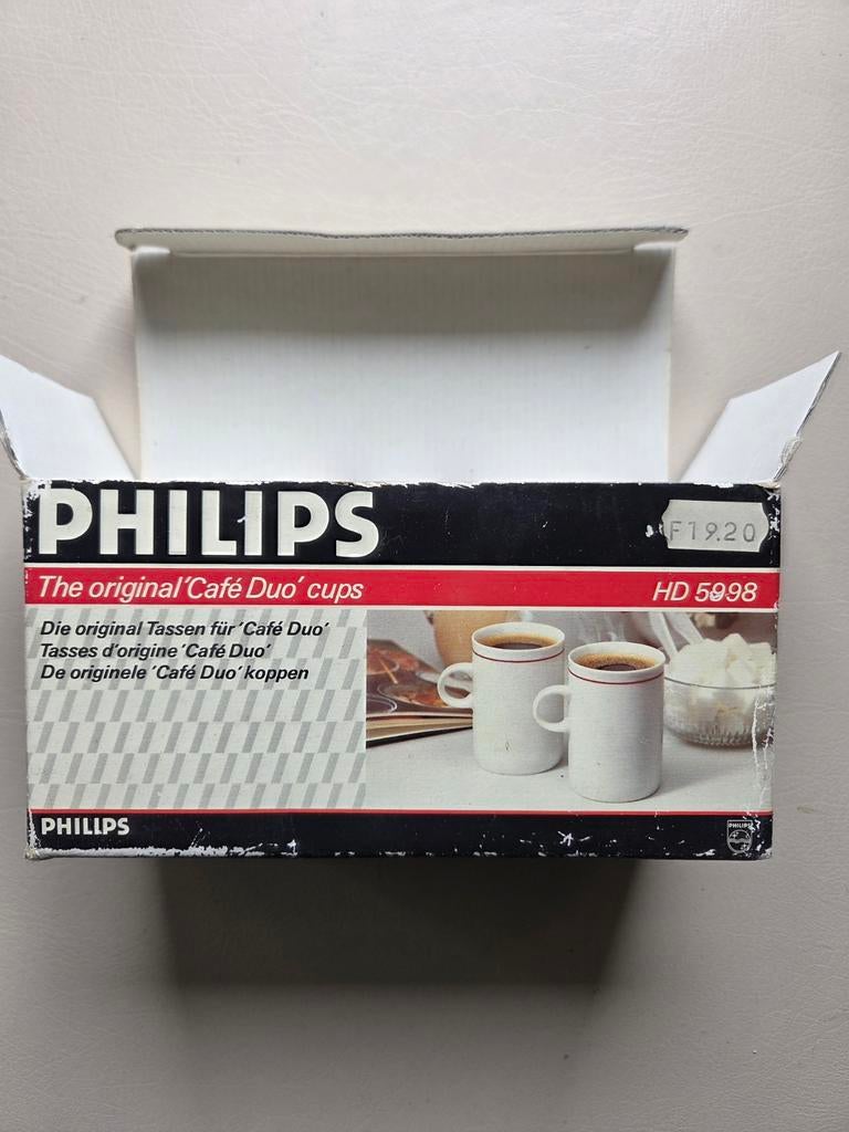 Philips Café Duo kopjes - Origineel HD 5998, Keramiek, Nieuw, Ophalen of Verzenden, Effen