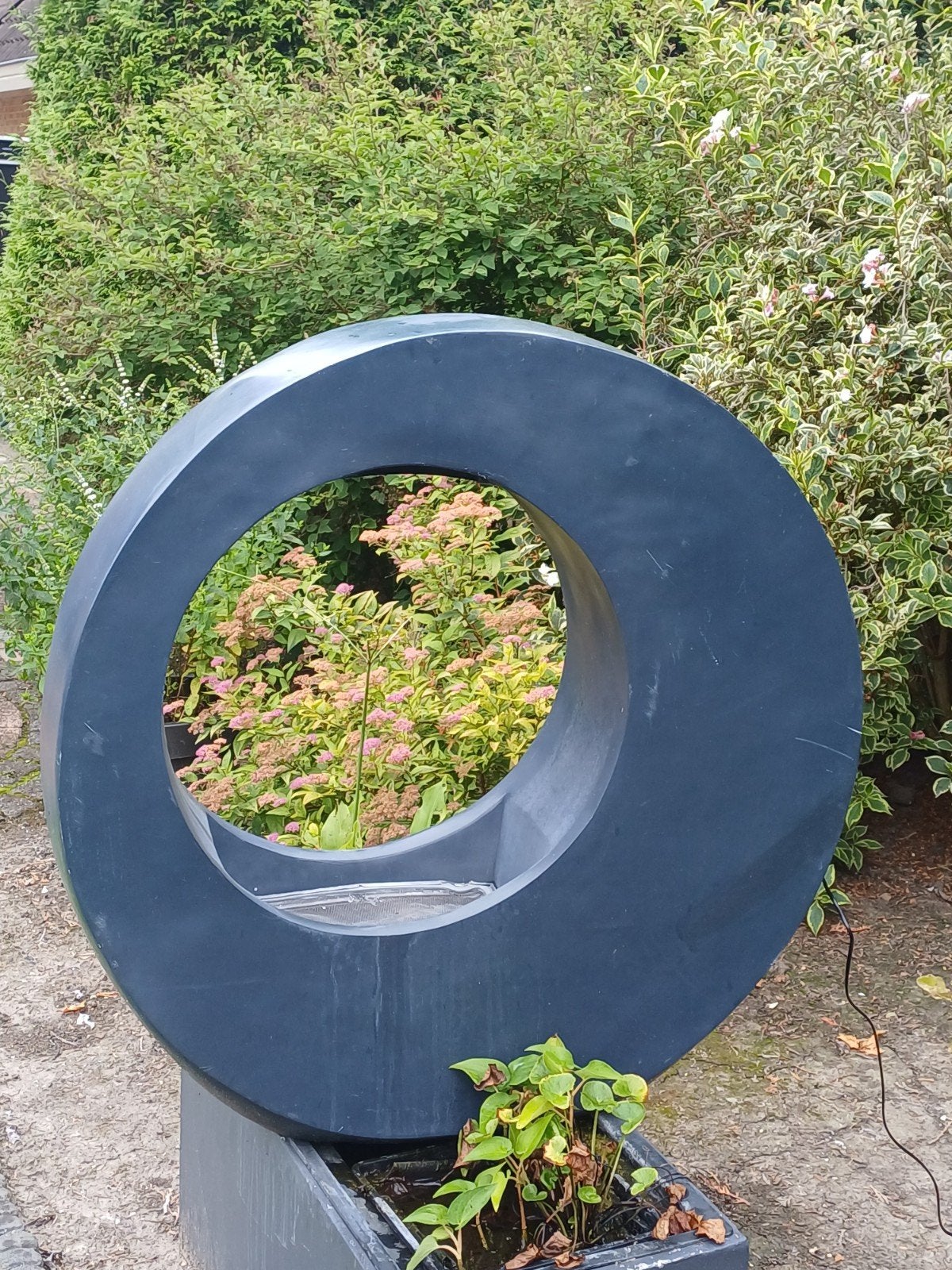 Modern Waterornament Circle voor Tuin of Terras, Ophalen, Gebruikt, Kunststof, Waterornament
