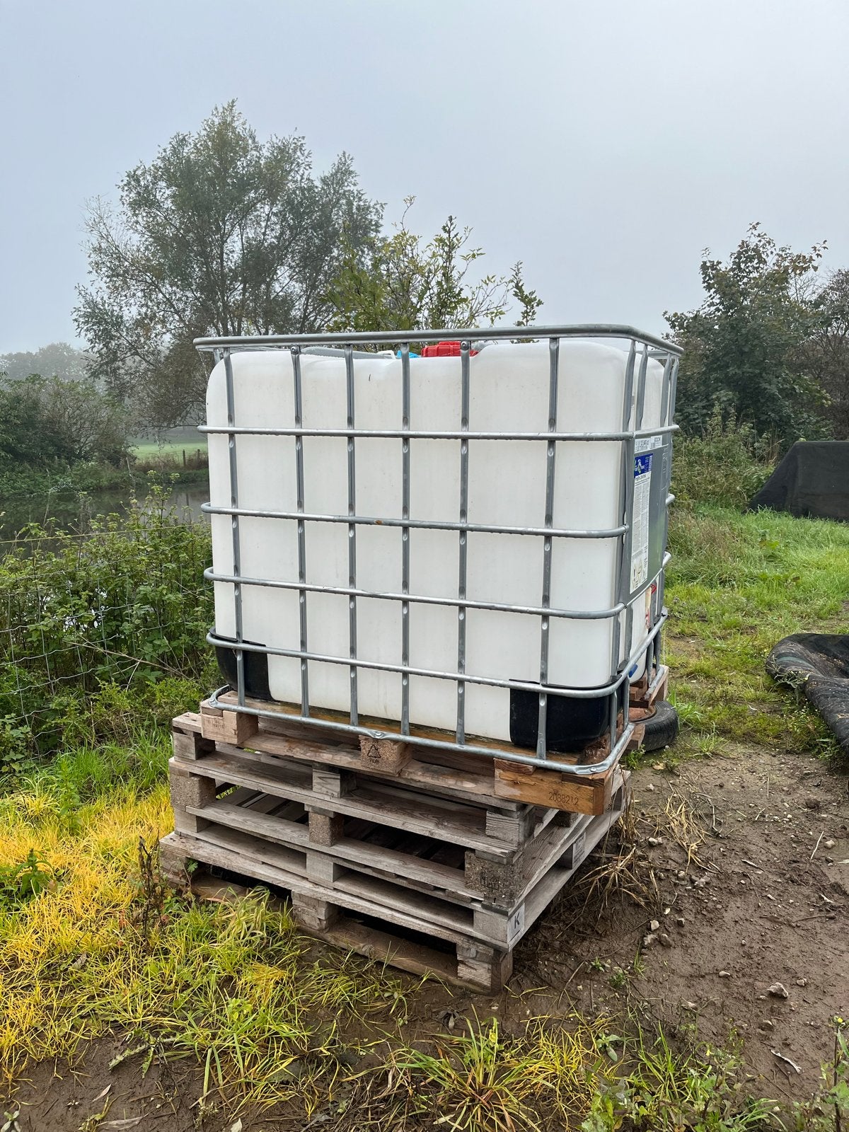 IBC container 1000 liter op houten pallet, 150 liter of meer, Ophalen, Gebruikt, Kunststof
