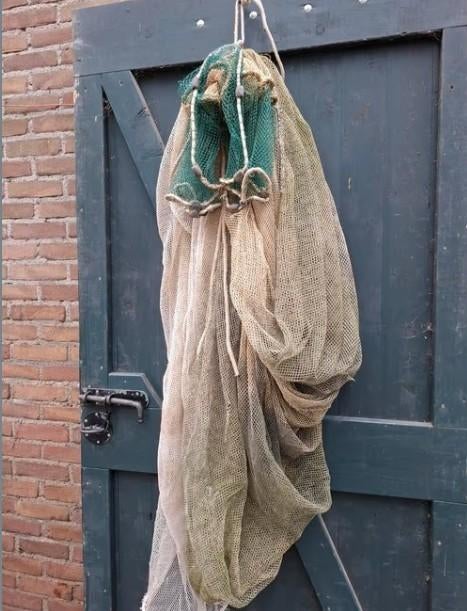 Oud Vintage Visnet Groen Creme met Lood, Ophalen of Verzenden, N, T, V