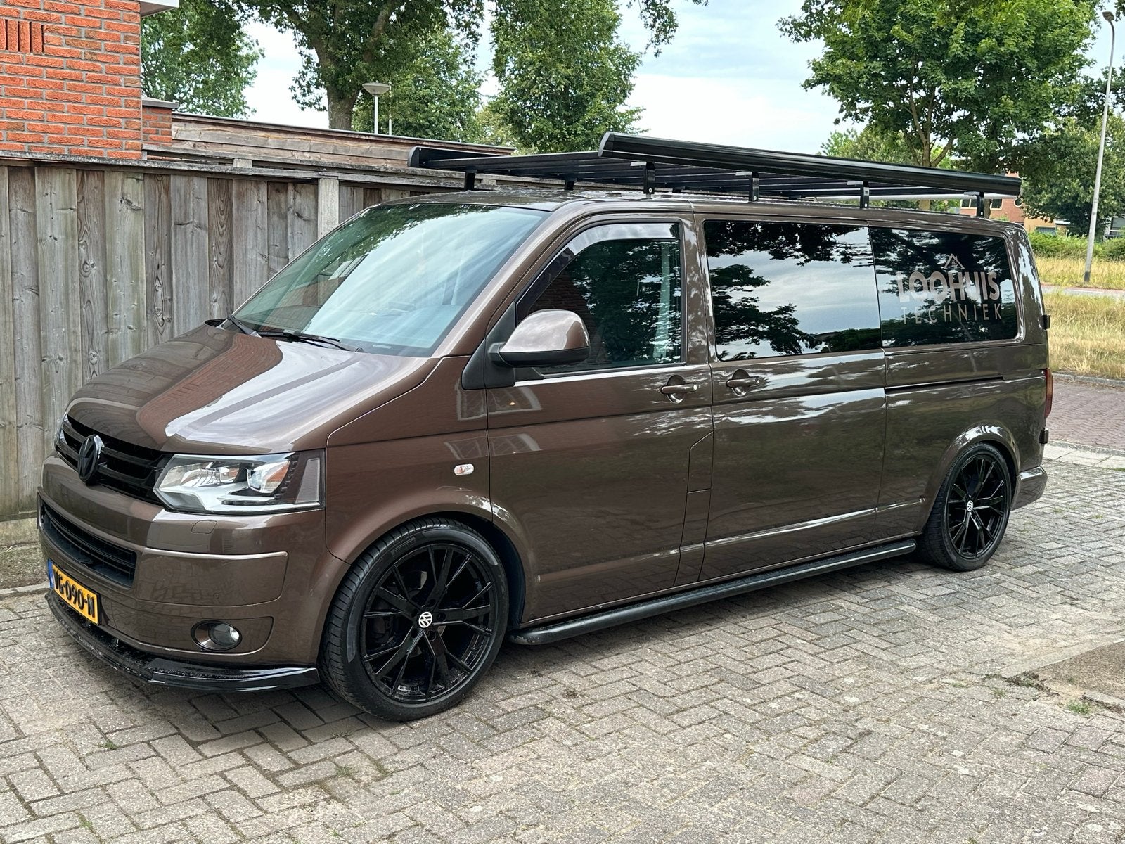 Vw Transporter 2.0 biturbo DSG (NIEUWE MOTOR) 2x Schuifdeur, Euro 5, Zwart, 4 cilinders, Bruin