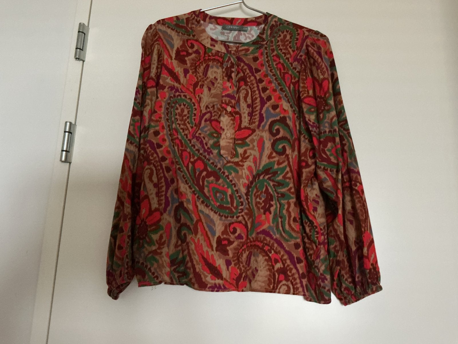 Geisha Blouse met Paisley Print - Maat M/38, Kleding | Dames, Blouses en Tunieken, Ophalen of Verzenden, Zo goed als nieuw, Maat 38/40 (M)