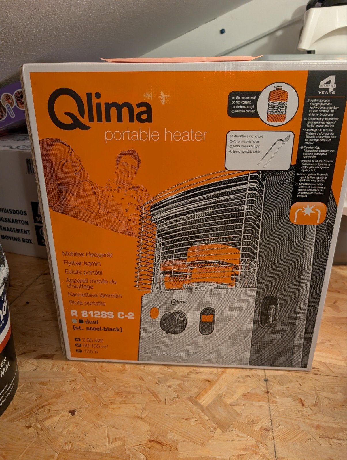 Petroleumkachel Qlima - R 8128 S C-2 - Zwart. Nieuw in doos, Huis en Inrichting, Kachels, Ophalen, Nieuw, Overige brandstoffen