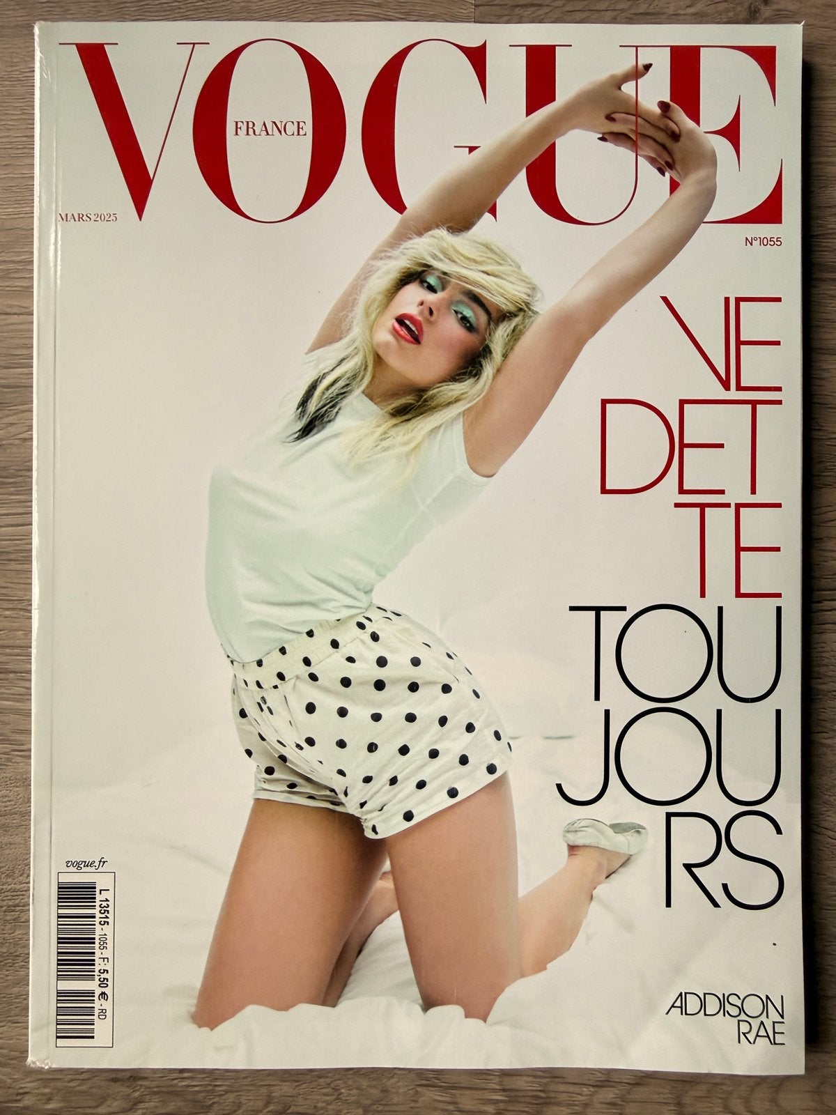 Vogue France Maart 2025 - Addison Rae Cover, Boeken, Ophalen of Verzenden, Zo goed als nieuw, Glossy