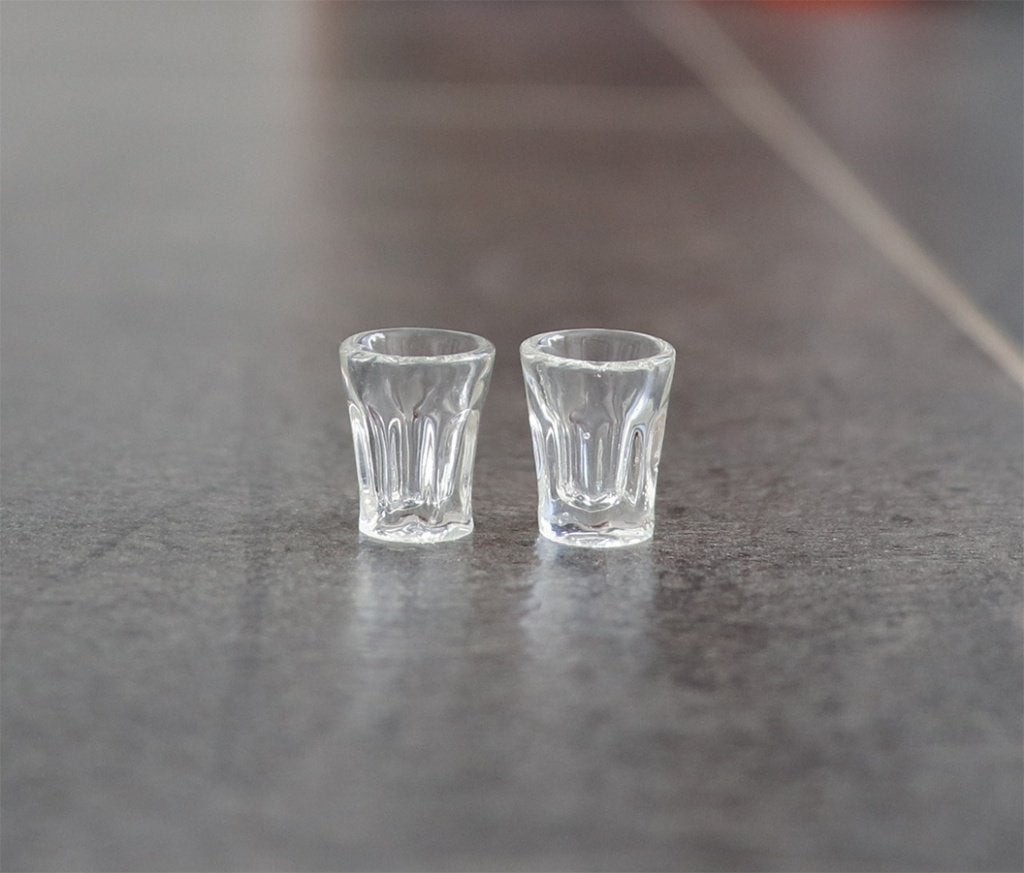 Water / wijn glazen glaasjes miniatuur nieuw 1:12 - 2 st, Ophalen of Verzenden, Nieuw, Decoratie