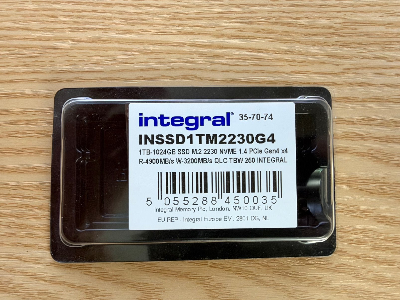 Nieuw Integral INSSD1TM2230G4 Interne SSD 1TB met aankoopbon, Computers en Software, Ophalen of Verzenden, Nieuw, Desktop