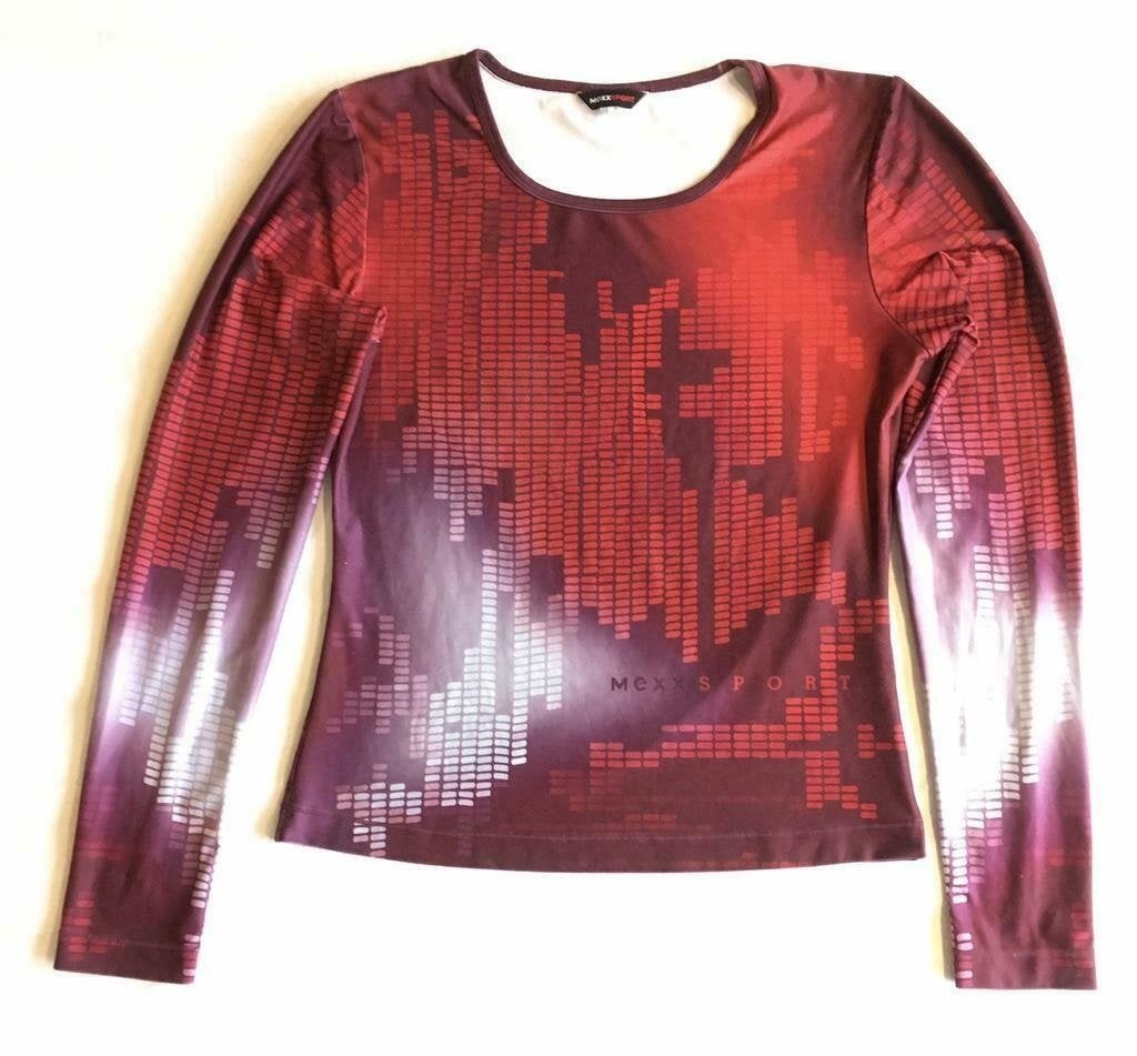 Mexx Sport Shirt, Geblokt Motief, Maat L, ZGAN, Kleding | Dames, Sportkleding, Maat 38/40 (M), MEXX, Verzenden, Zo goed als nieuw