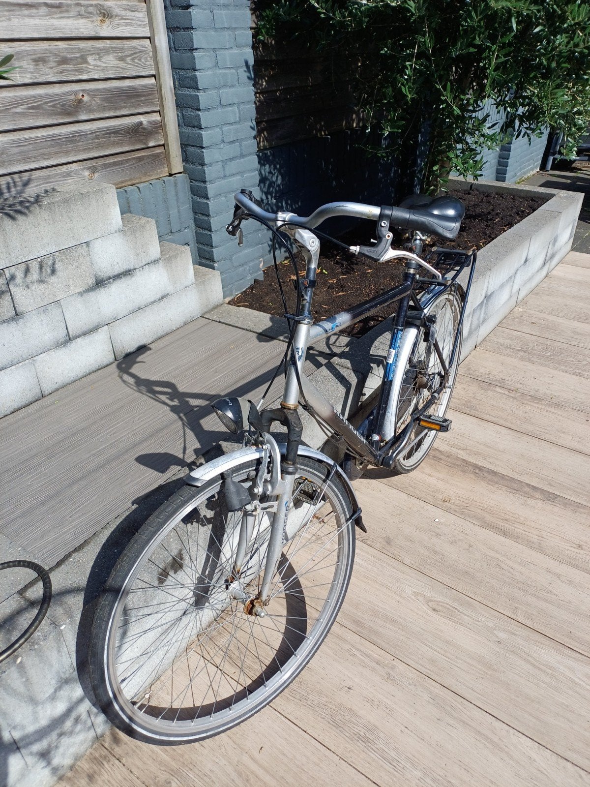 Herenfiets framemaat +/- 23 inch/57cm, Gebruikt, Versnellingen, 57 tot 61 cm, Schijfrem