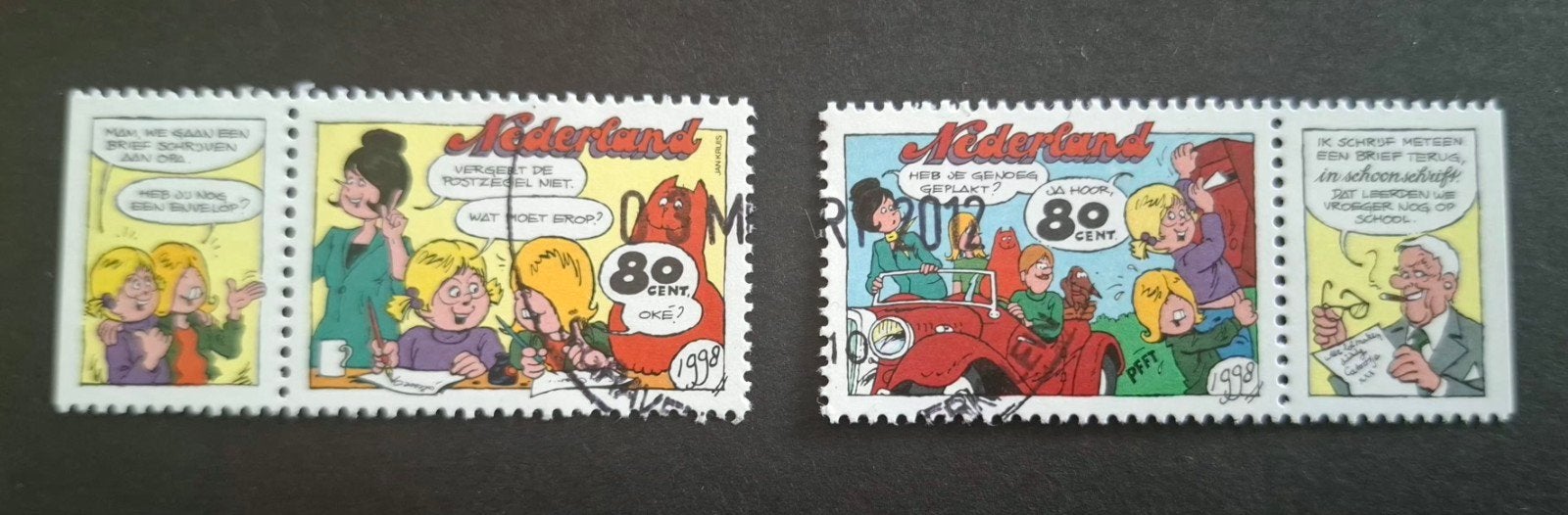 Nederland 1998 nvph nr 1782a b Jan Jans en de kinderen, Postzegels en Munten, Ophalen of Verzenden, Gestempeld