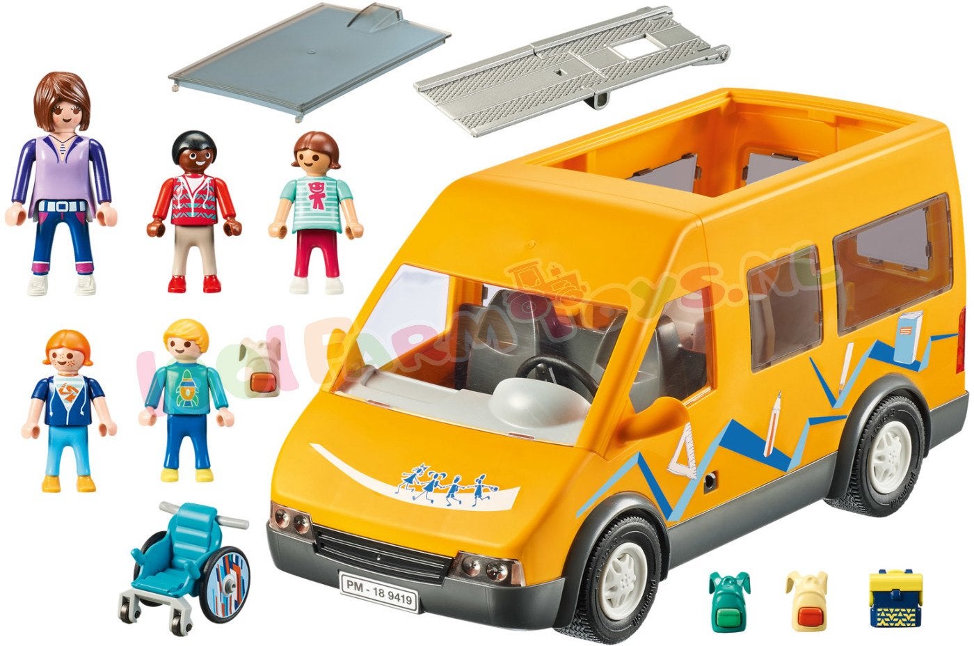 Schoolbus met rolstoel, Playmobil set 9419, Ophalen of Verzenden, Zo goed als nieuw