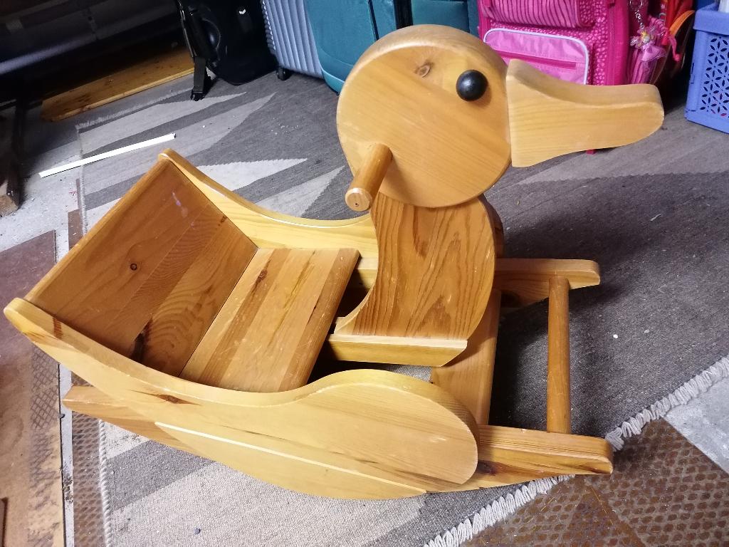 Schommelstoel eend hout, Ophalen, Stoel