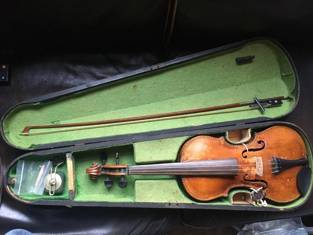 Antieke Viool met de 1e wonderstapel ,die niet omvalt., Muziek en Instrumenten, Ophalen, Gebruikt, Viool, 4/4-viool