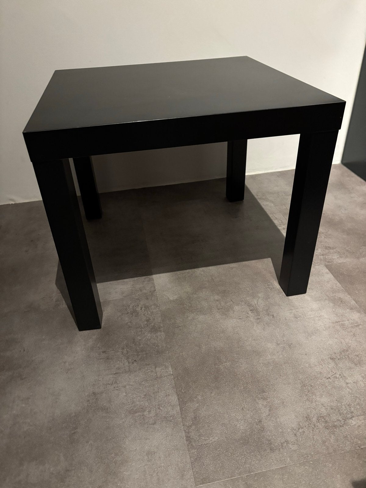 Drie zwarte IKEA Lack bijzettafeltjes, Ophalen, Minder dan 45 cm, Minder dan 55 cm, Gebruikt