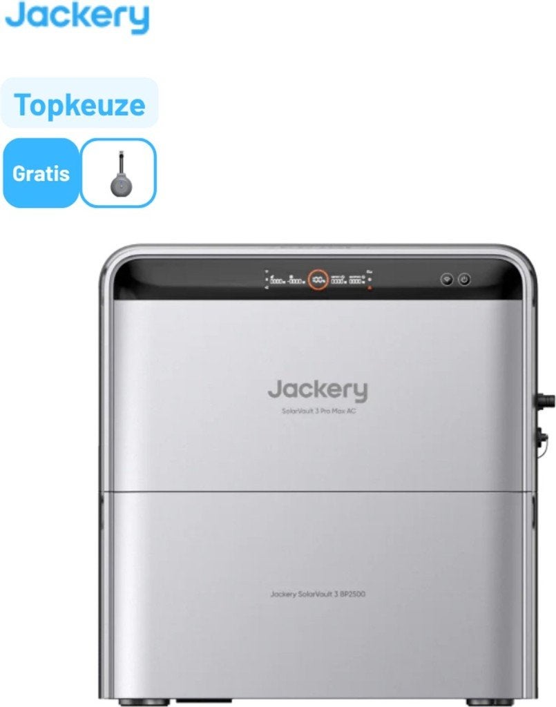 Jackery SolarVault 3 Pro Max AC - Thuisbatterij - 5,04 kWh, -, Nieuw, Ophalen of Verzenden, -
