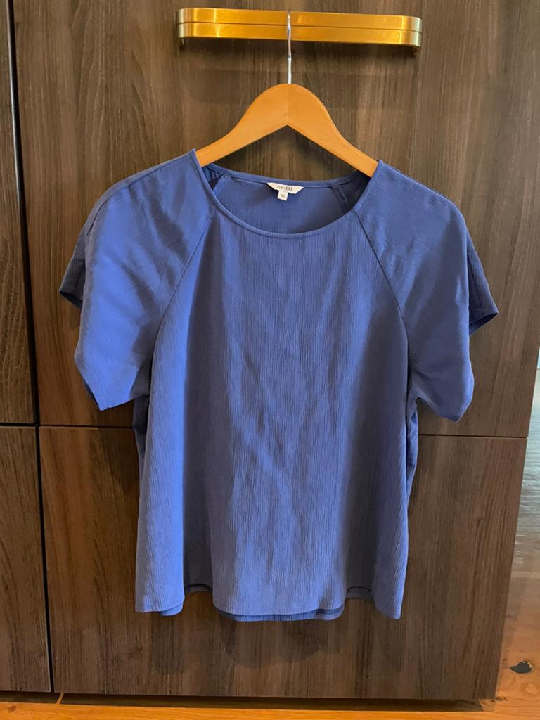 Blauw shirt XS  - merk MbyM, Ophalen, Blauw, Zo goed als nieuw, Korte mouw