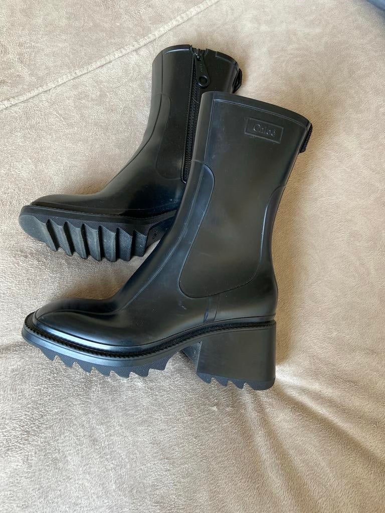 Zwarte Chloé boots maat 40, Ophalen of Verzenden, Gedragen, Zwart, Lage of Enkellaarzen