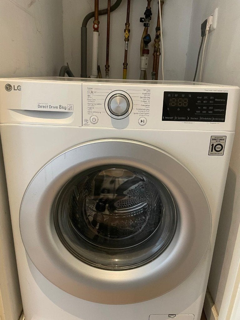 LG Inverter Direct Drive 8kg Wasmachine – Goed Werkend, Witgoed en Apparatuur, Wasmachines, Ophalen, 1200 tot 1600 toeren, Gebruikt