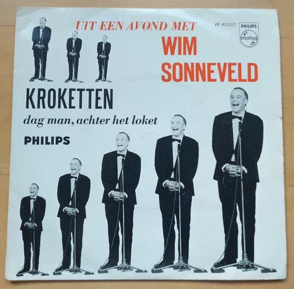 7" Wim Sonneveld - Kroketten 1966 Philips PE 433322, Originele persing, Ophalen of Verzenden, Gebruikt, Nederlandstalig