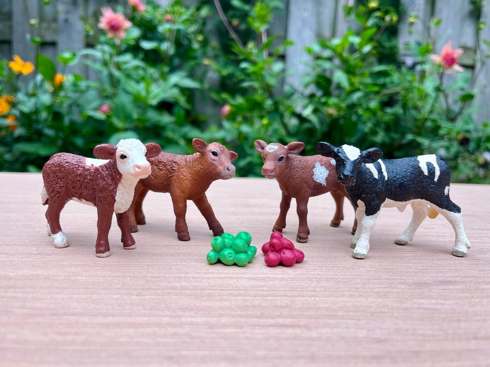 Schattige Kalfjes Schleich Set met Voer, Ophalen of Verzenden, Zo goed als nieuw, Jongen of Meisje