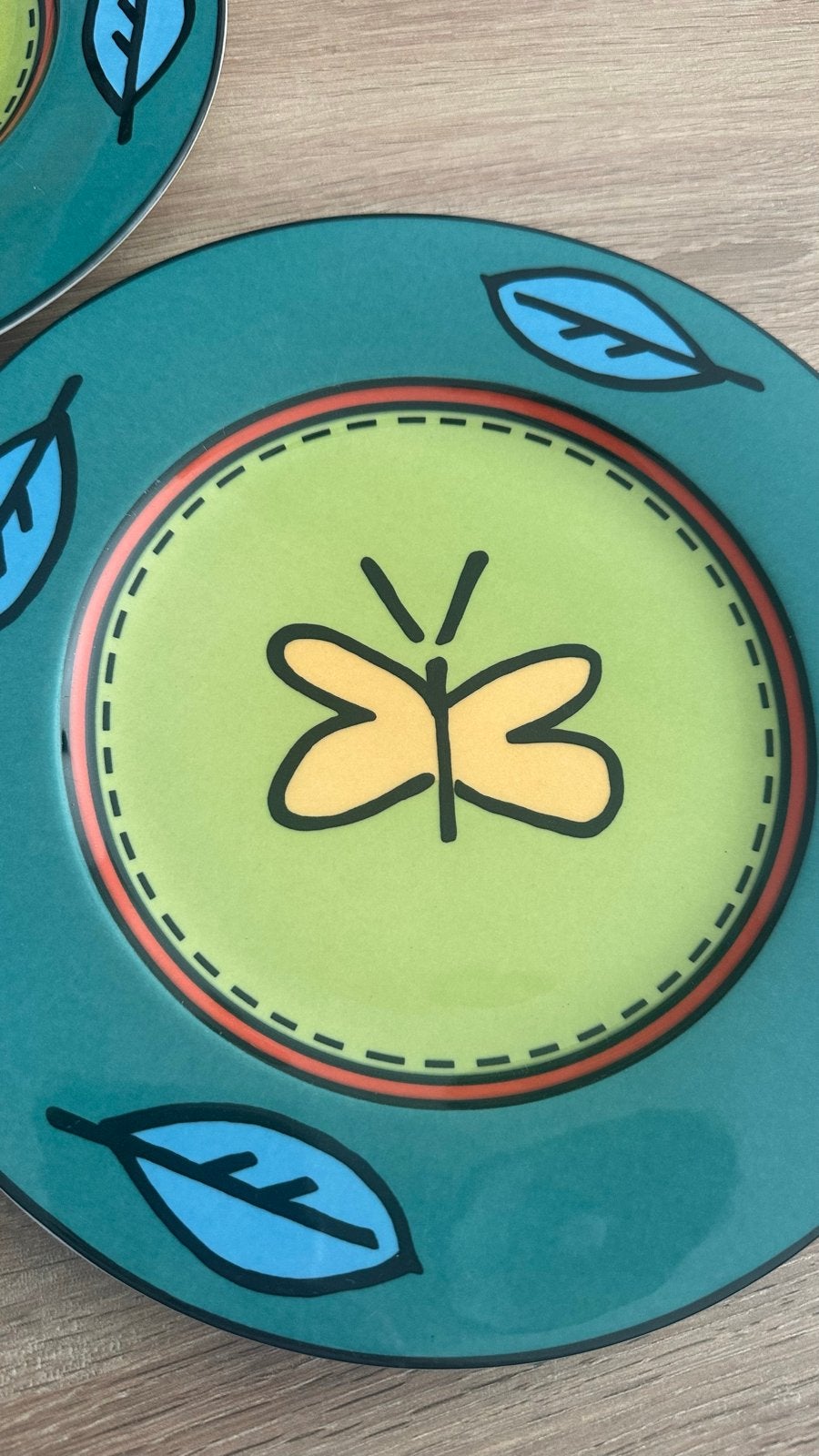 3 Villeroy & Boch Campagna Novy borden met vlinder, Huis en Inrichting, Keuken | Servies, Gebruikt, Keramiek, Villeroy & Boch