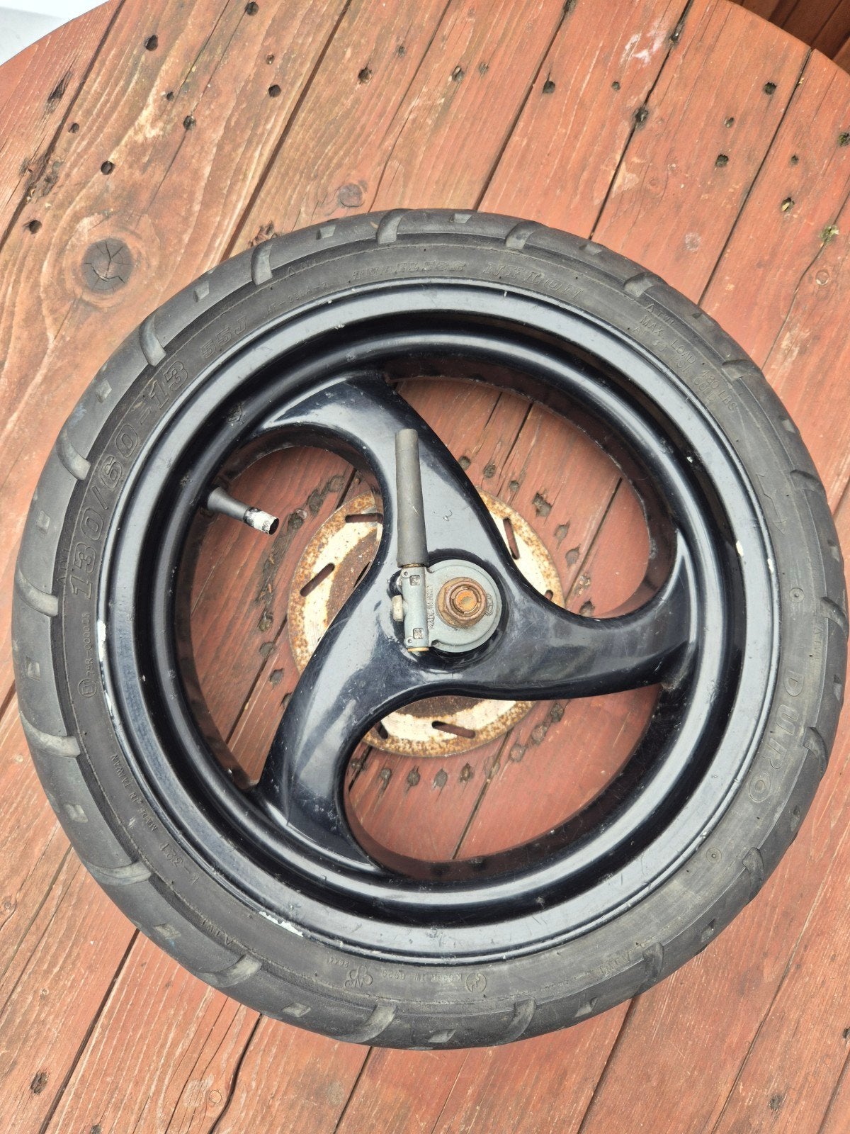 Originele Piaggio Gilera Voorvelg 13" Inch met As en Km., Fietsen en Brommers, Ophalen of Verzenden, Gebruikt, Overige typen, Piaggio