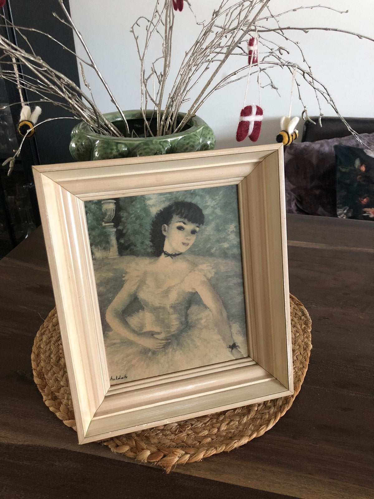 💝 Vintage HULDAH - LA JEUNE BALLERINA in lijst - 1950’s, Ophalen of Verzenden