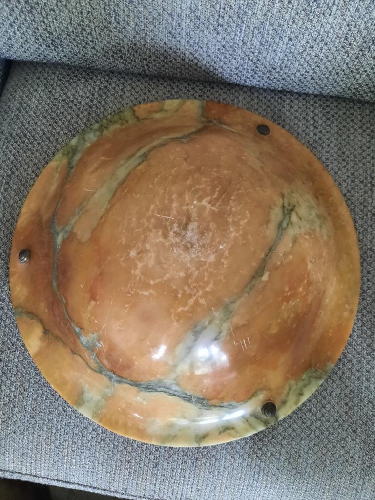 Antieke albasten hanglamp schaal - uniek design, Ophalen