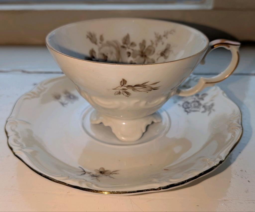 Antiek Edelstein Bavaria Maria-Theresia Kop en Schotel, Ophalen of Verzenden