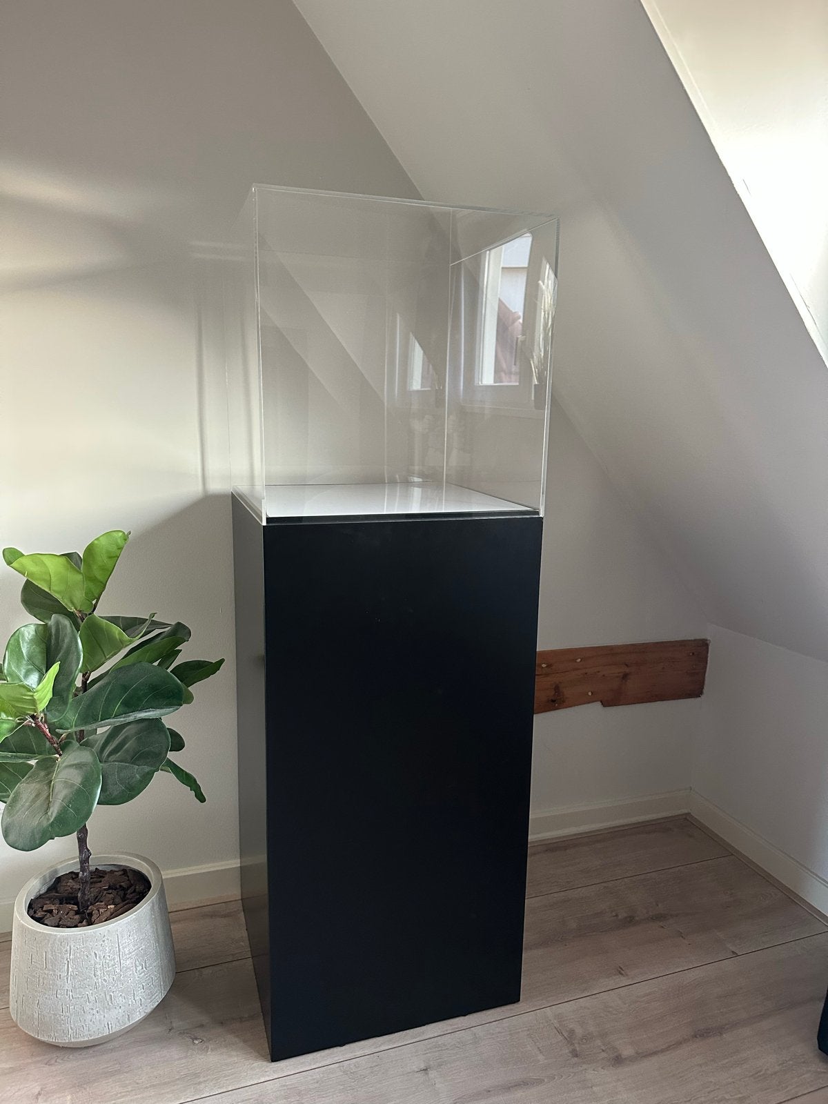 Museumkwaliteit Vitrine met Verlichting - 50x50x150 cm, Ophalen, Kunststof, 50 tot 100 cm, Zo goed als nieuw