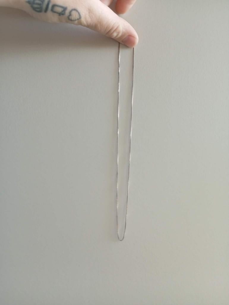Delicate Minimalist Chain Necklace -925 Sterling Silver, Ophalen, Zo goed als nieuw, Zilver, Zilver