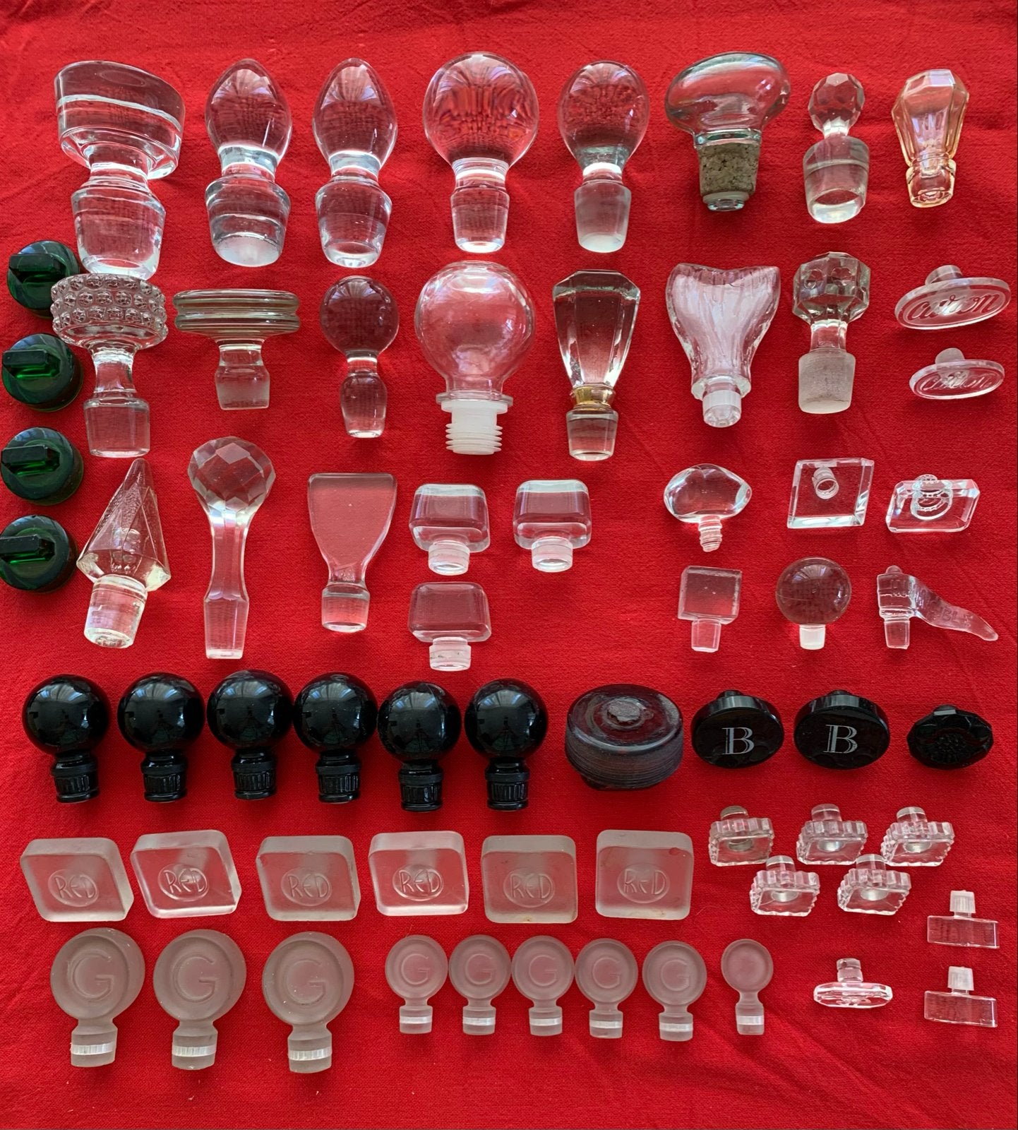 Grote collectie vintage stoppen(65)  van glas en kristal, Ophalen of Verzenden