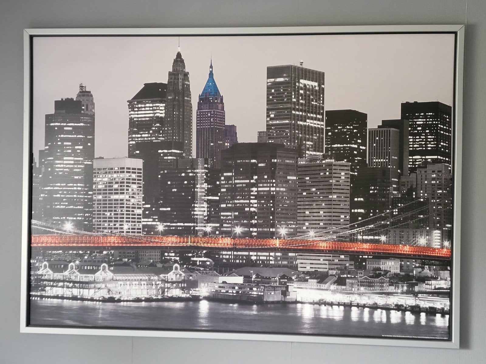 New York City skyline schilderij, Huis en Inrichting, Ophalen, Gebruikt, 125 cm of meer, Schilderij