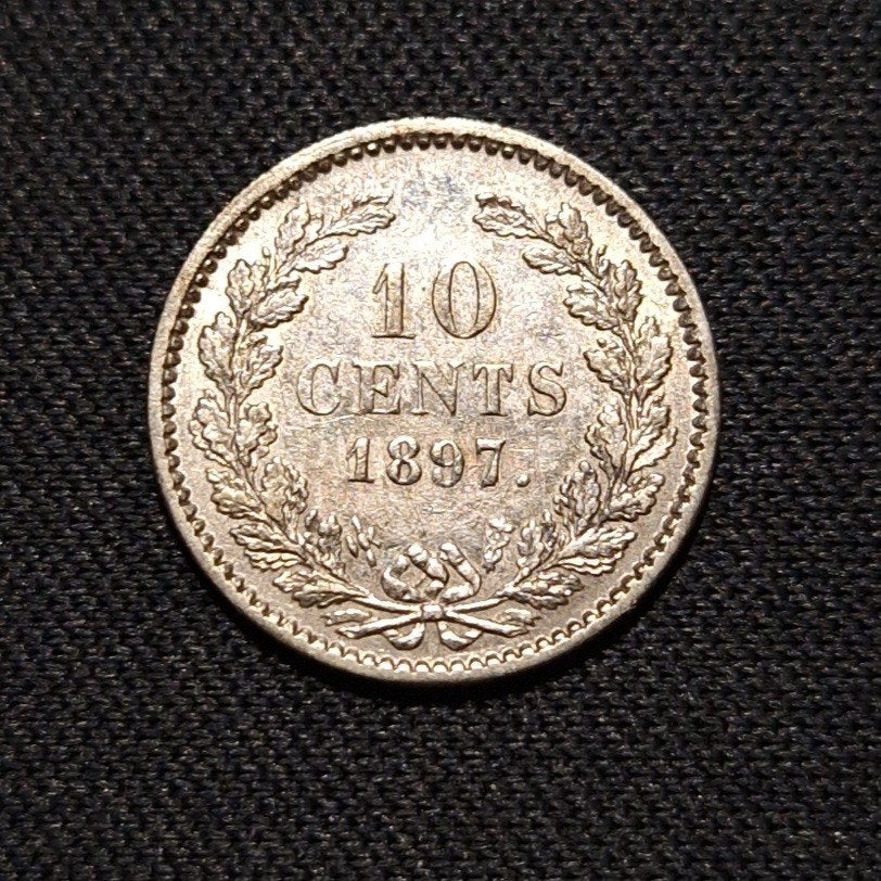 10 cent 1897, Verzenden, Zilver, 10 cent, Koningin Wilhelmina