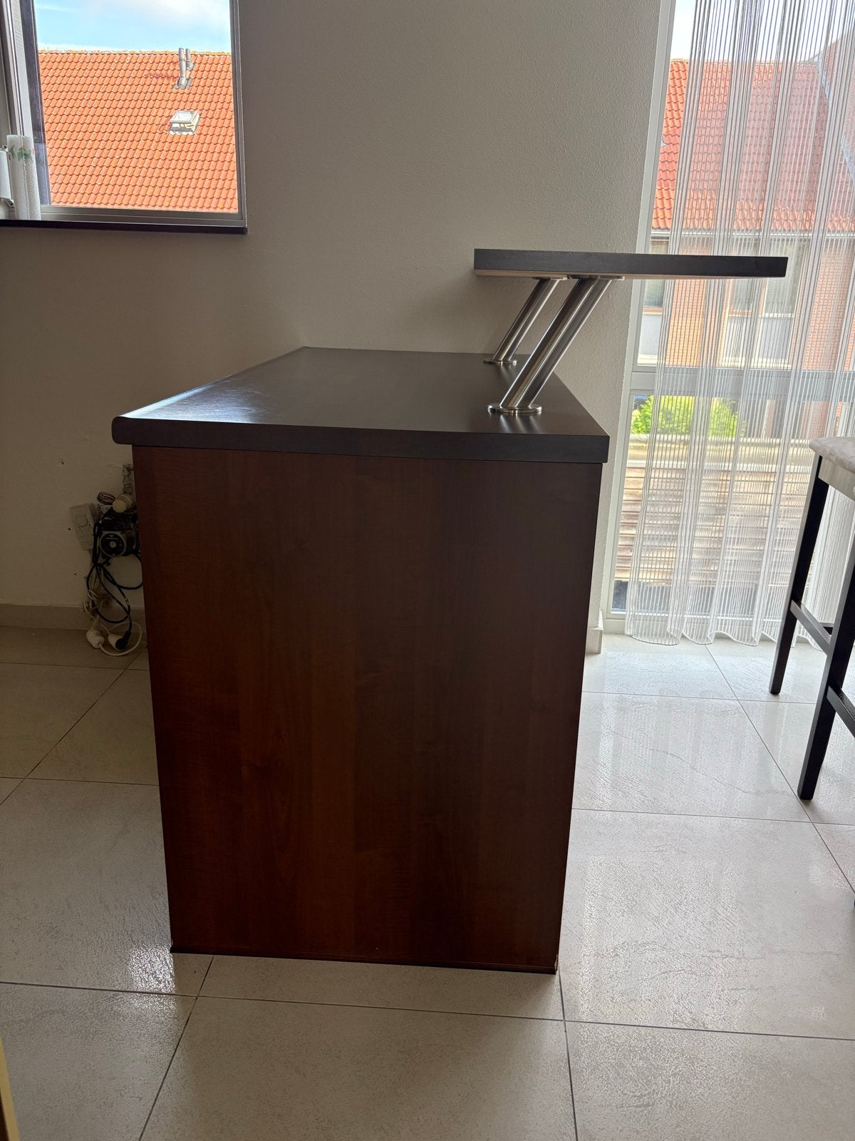 Dressoir met uitschuifbaar blad en lades, Ophalen, Gebruikt, 100 tot 150 cm, Met lade(s)